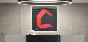 Eingangsbereich des Concept Haus Firmensitzes.