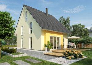 Visualisierung des Concept Haus Musterhauses CH 100.