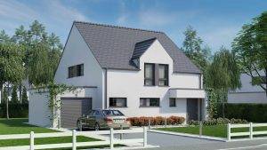 Visualisierung des Concept Haus Musterhauses CH 220.